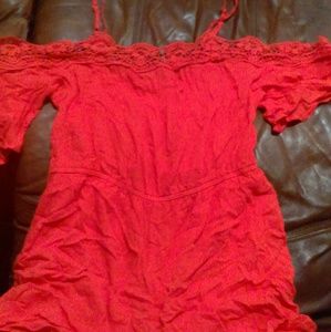 Bright orange romper